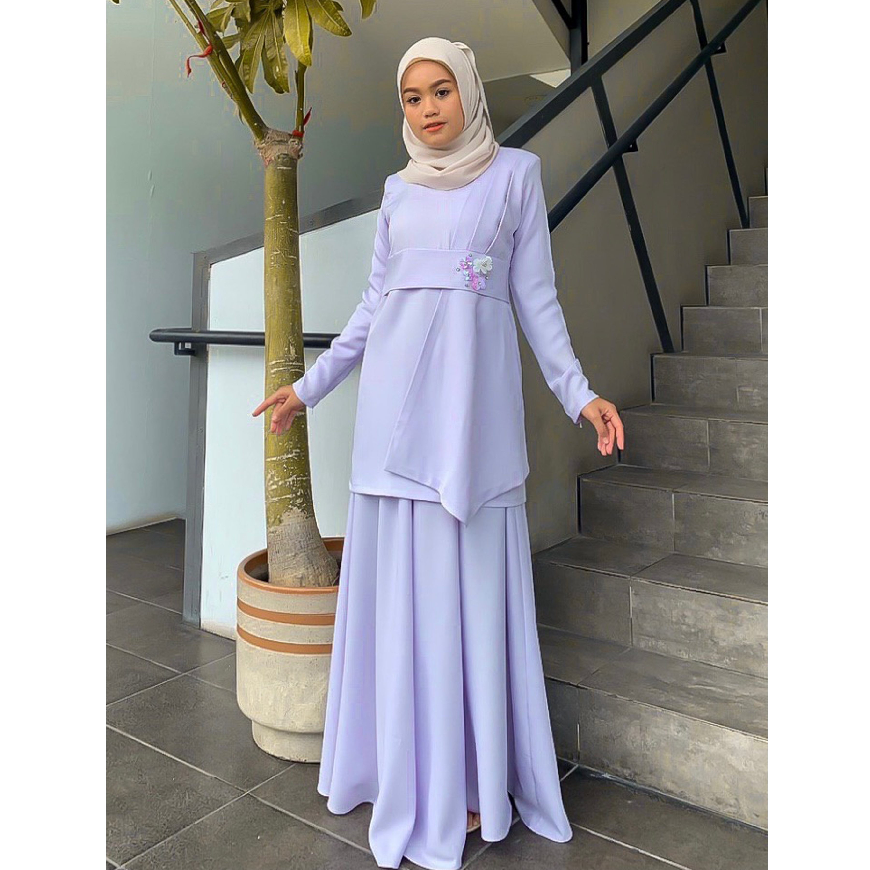 Lilac baju kurung Hijabistahub